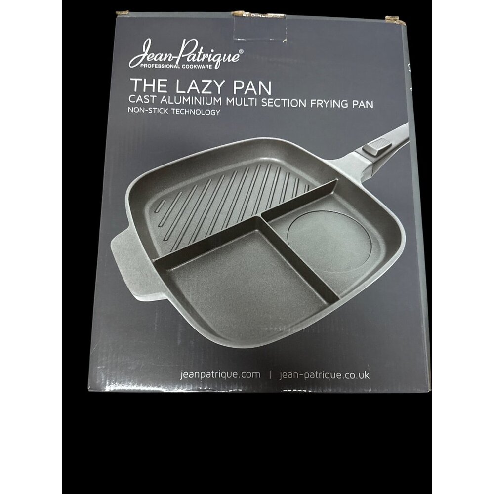 Jean-Patrique Lazy Pan for Breakfast Egg Poacher Frying Pan, Black New in Box
